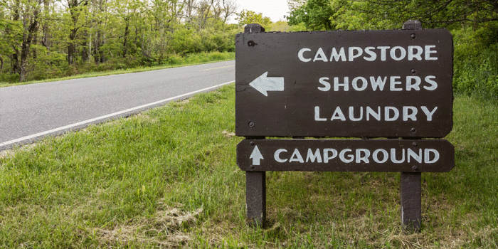 Shower in camping