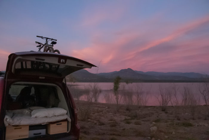 Sunset with the van