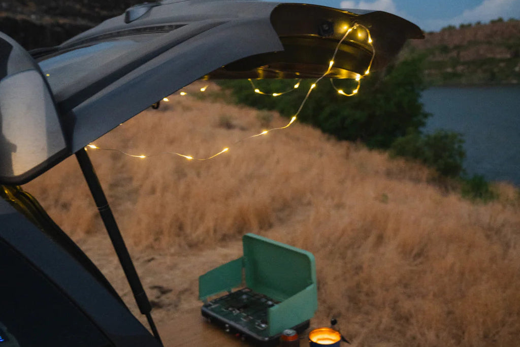 vanlife kit car camping essentials lights