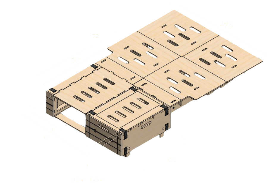 folding sleeping platform car