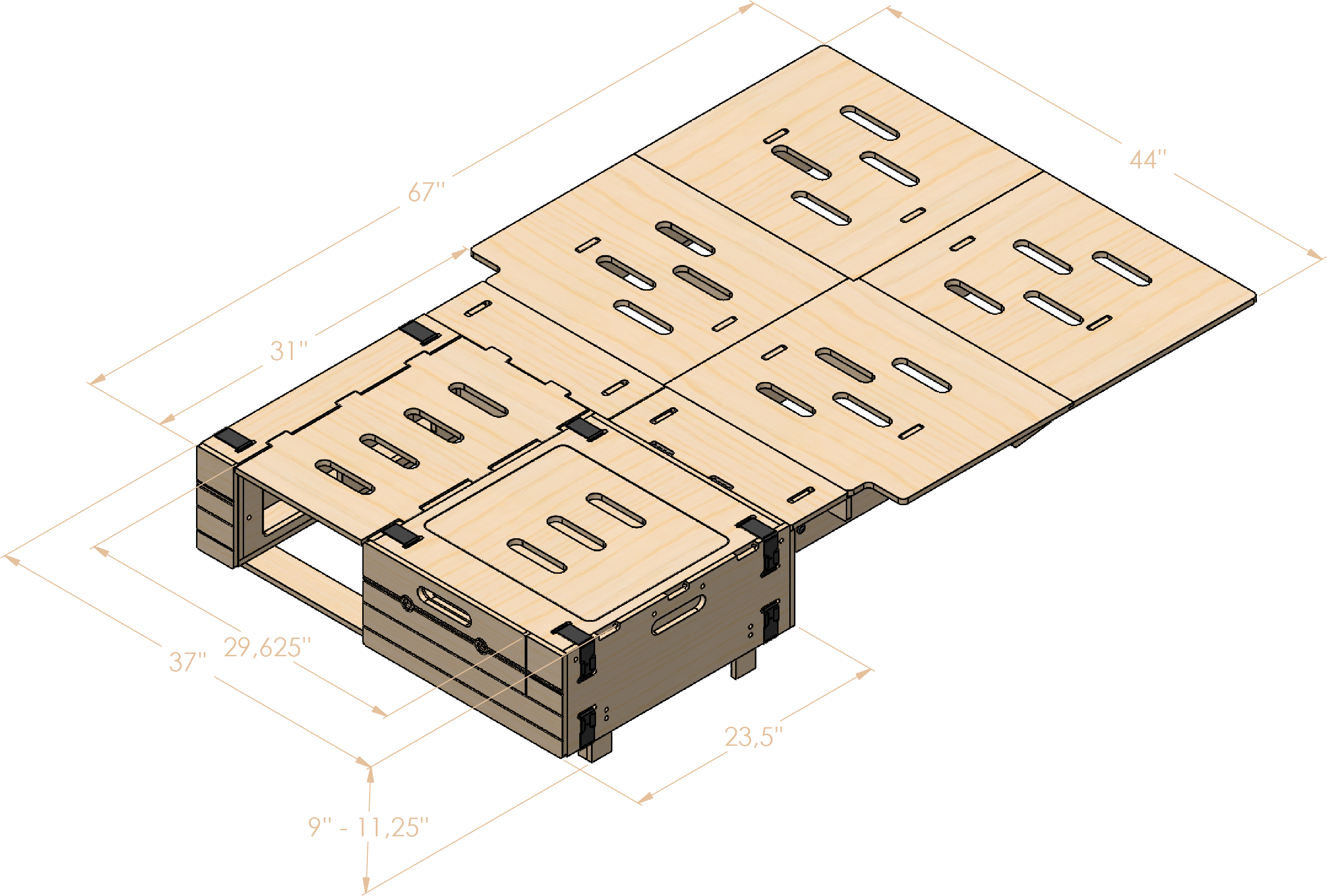 folding sleeping platform car