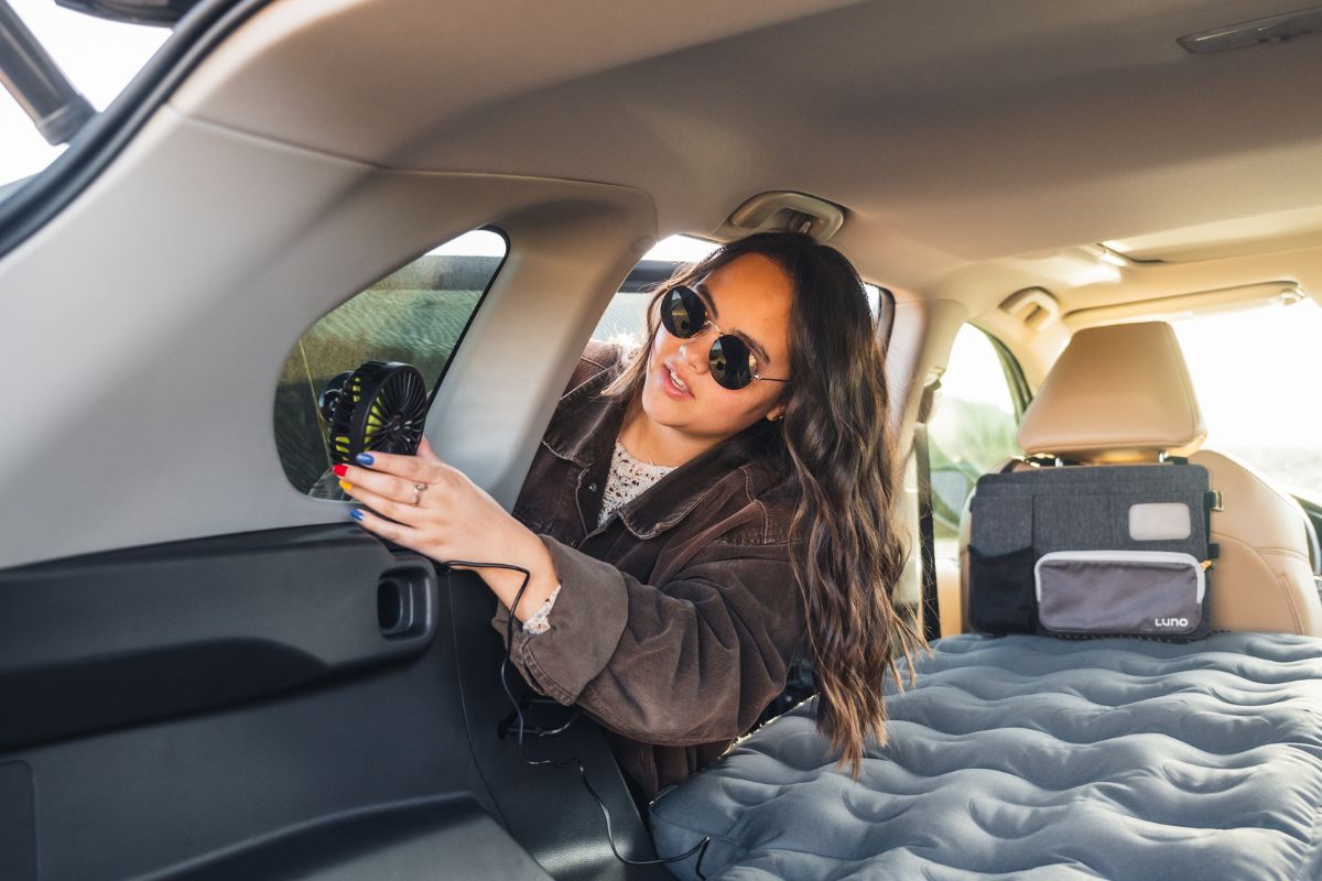 vanlife kit car camping essentials fan