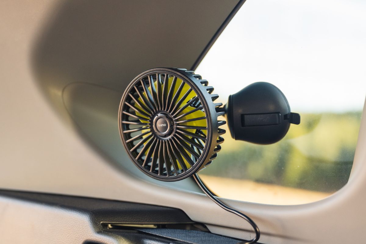 vanlife kit car camping essentials fan