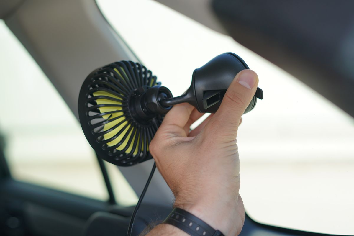 vanlife kit car camping essentials fan