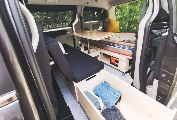 storage in the camper conversion kit