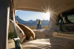 Truck camping in cold weather