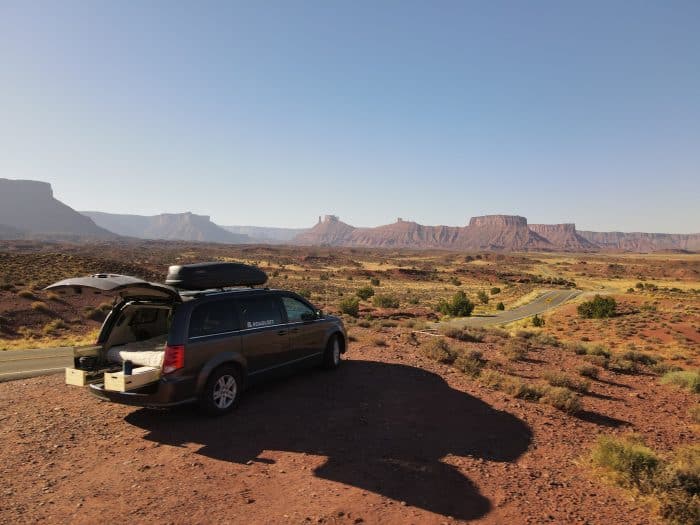 Get ready for your next road trip to Utah's desert with our minivan camper conversion kit. Roadloft's kit offers the perfect solution for vanlifers who want to explore the great outdoors in comfort and style. Enjoy nature's beauty and the freedom of the road with our easy-to-install kit.
