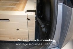 Secure vehicle mouting of Roadloft's car camper conversion kit
