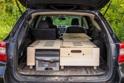 Solo Mode of Hatchback car camper conversion kit by Roadloft