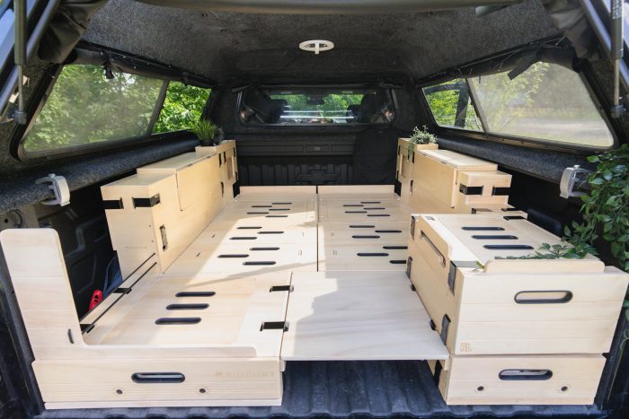 Anti-humidity wood used in the Roadloft camper kit, ensuring durability and protection against moisture.