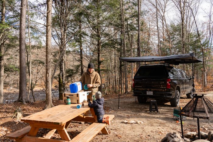 Cold climate truck camping