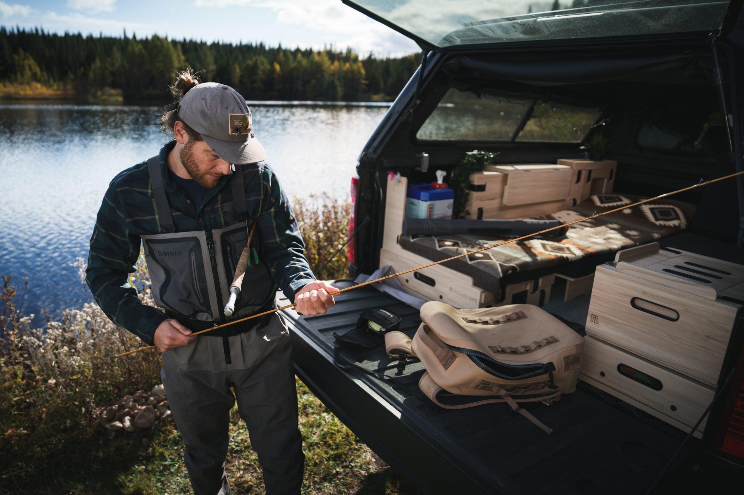 Roadloft trunk bed setup, ready for adventure with a comfortable and spacious sleeping area.