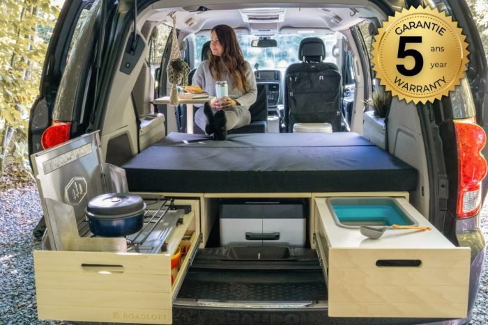 Solo Dodge Grand Caravan camper conversion kit by Roadloft
