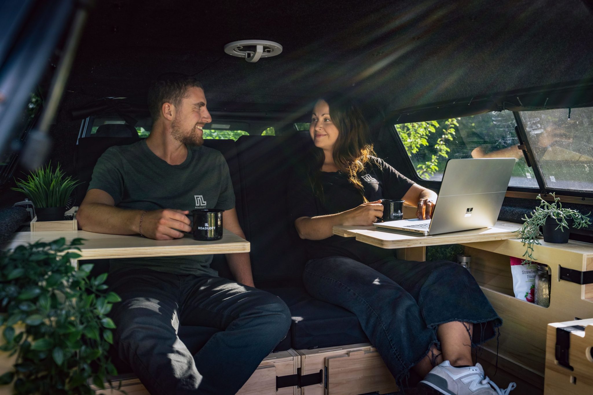 Duo mode table in the Roadloft camper kit