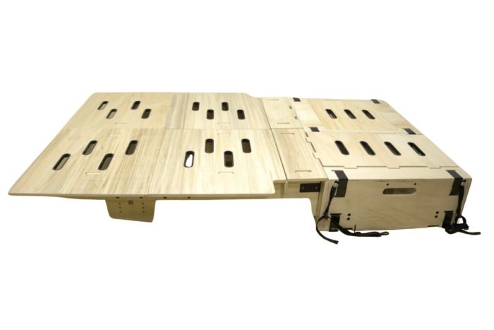 Roadloft camper kit made from durable, moisture-resistant wood for long-lasting use.