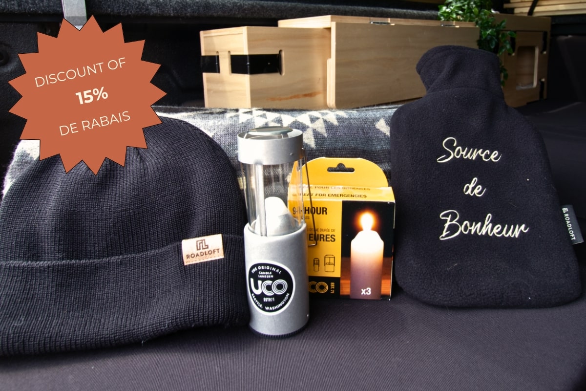 Essential van accessories for a warm and cozy vanlife experience.